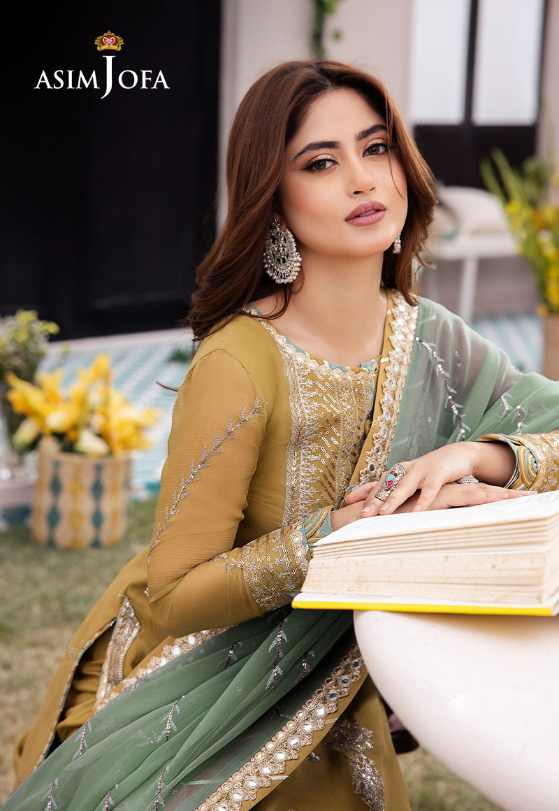 AJCF-16 EMBROIDERED CHIFFON 3 PCS | EMBROIDERED | Asim Jofa