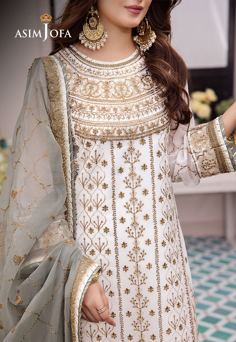 AJCF-17 EMBROIDERED CHIFFON 3 PCS | EMBROIDERED | Asim Jofa