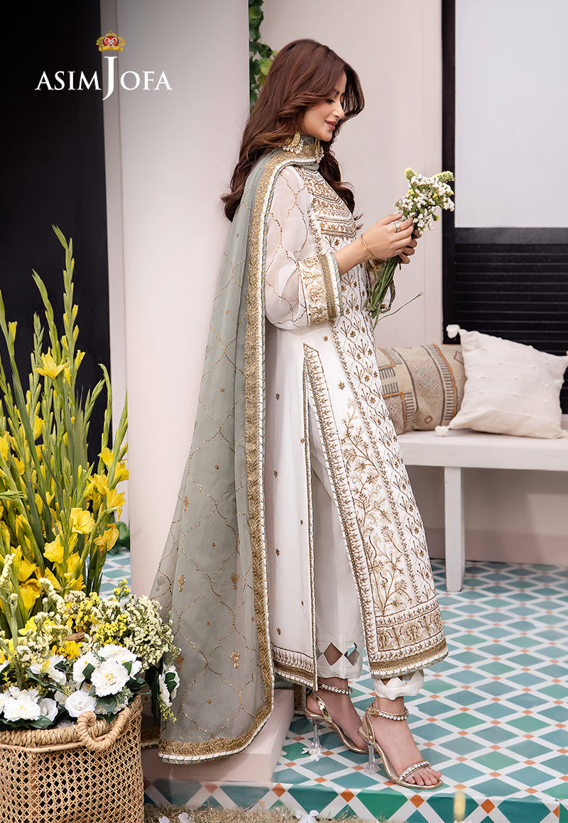 AJCF-17 EMBROIDERED CHIFFON 3 PCS | EMBROIDERED | Asim Jofa