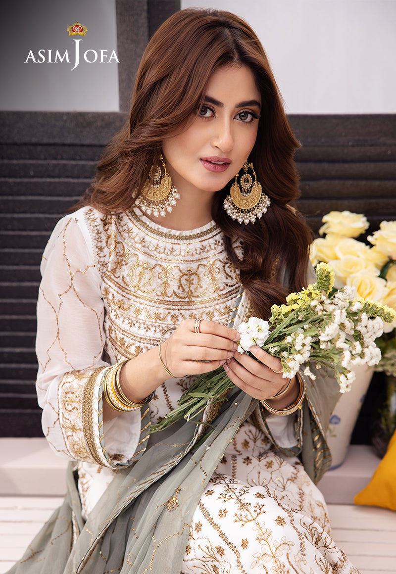 AJCF-17 EMBROIDERED CHIFFON 3 PCS | EMBROIDERED | Asim Jofa