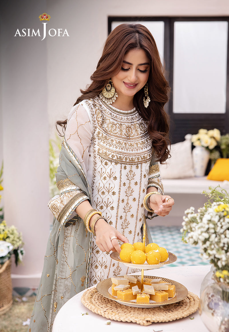 AJCF-17 EMBROIDERED CHIFFON 3 PCS | EMBROIDERED | Asim Jofa