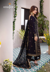 AJCF-04 EMBROIDERED BOSKI SILK 3 PCS | EMBROIDERED | Asim Jofa