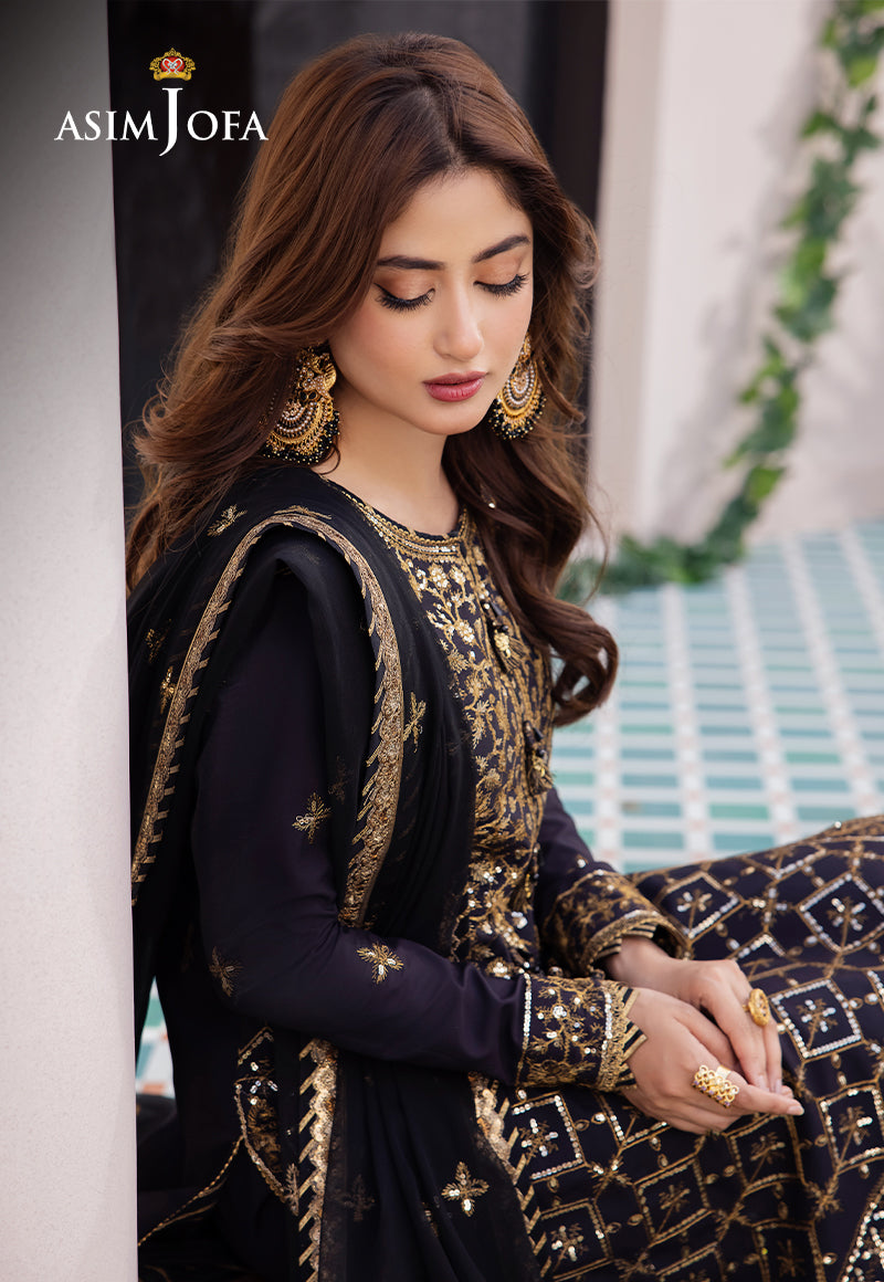 AJCF-04 EMBROIDERED BOSKI SILK 3 PCS | EMBROIDERED | Asim Jofa