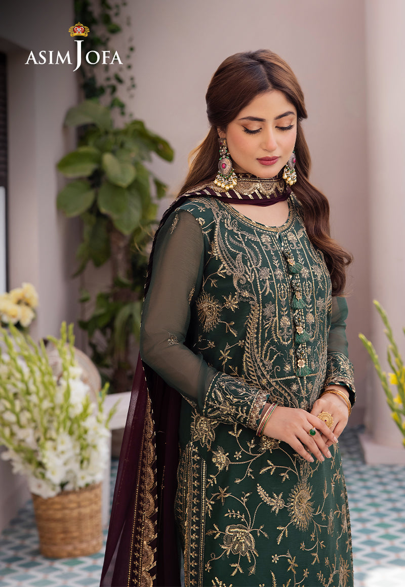 AJCF-10 EMBROIDERED CHIFFON  3 PCS | EMBROIDERED | Asim Jofa