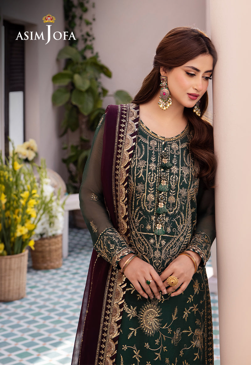 AJCF-10 EMBROIDERED CHIFFON  3 PCS | EMBROIDERED | Asim Jofa