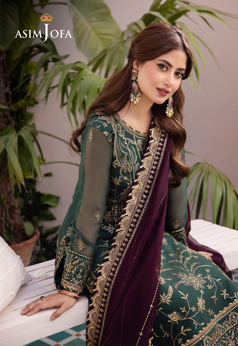 AJCF-10 EMBROIDERED CHIFFON  3 PCS | EMBROIDERED | Asim Jofa