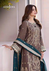 AJCF-30 EMBROIDERED JUMBO SILK 3 PCS | EMBROIDERED | Asim Jofa