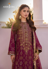 AJCF-05 EMBROIDERED BOSKI SILK 3 PCS | EMBROIDERED | Asim Jofa