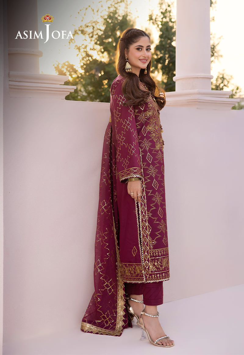 AJCF-05 EMBROIDERED BOSKI SILK 3 PCS | EMBROIDERED | Asim Jofa