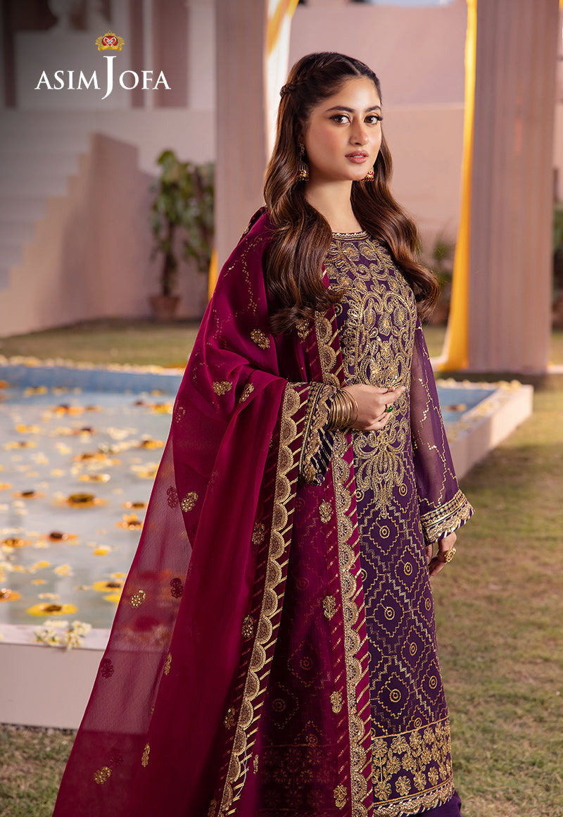 AJCF-02 EMBROIDERED CHIFFON 3 PCS | EMBROIDERED | Asim Jofa