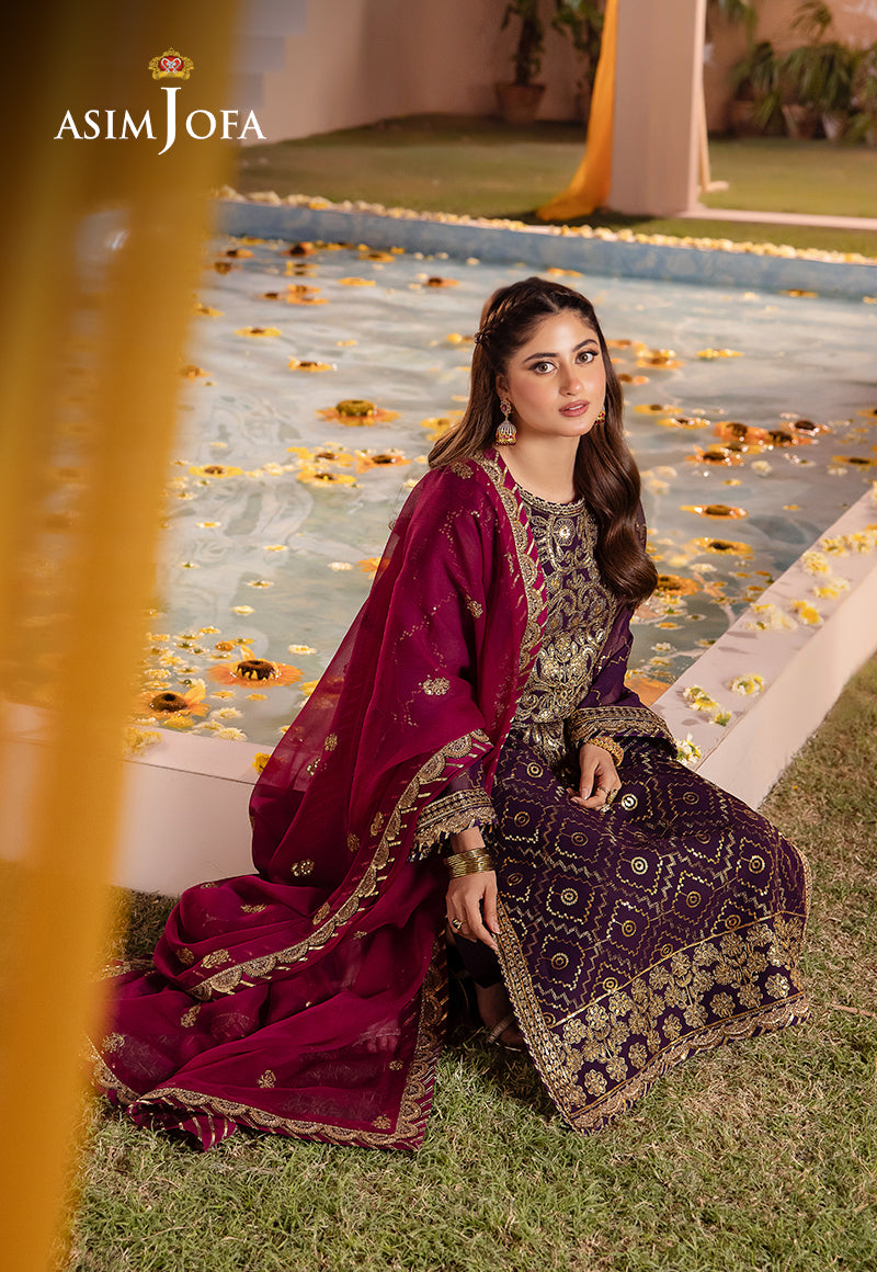 AJCF-02 EMBROIDERED CHIFFON 3 PCS | EMBROIDERED | Asim Jofa