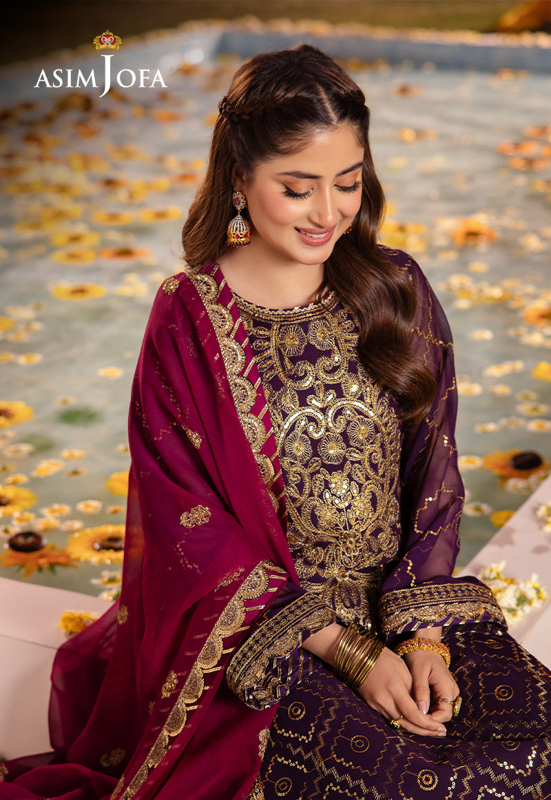 AJCF-02 EMBROIDERED CHIFFON 3 PCS | EMBROIDERED | Asim Jofa