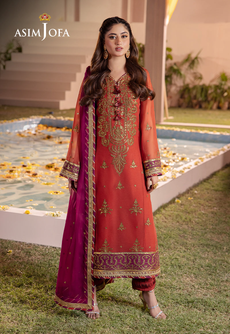 AJCF-24 EMBROIDERED CHIFFON 3 PCS | EMBROIDERED | Asim Jofa