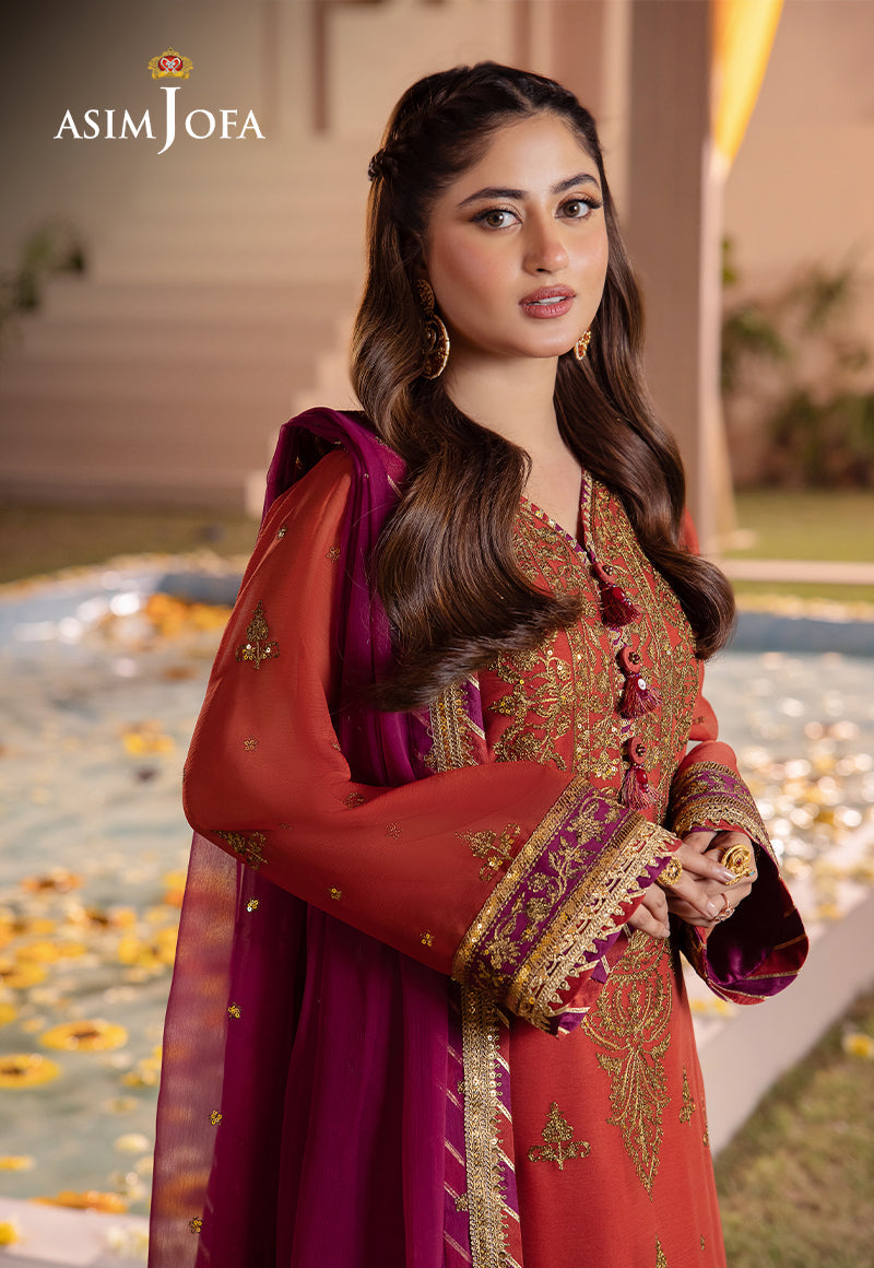 AJCF-24 EMBROIDERED CHIFFON 3 PCS | EMBROIDERED | Asim Jofa