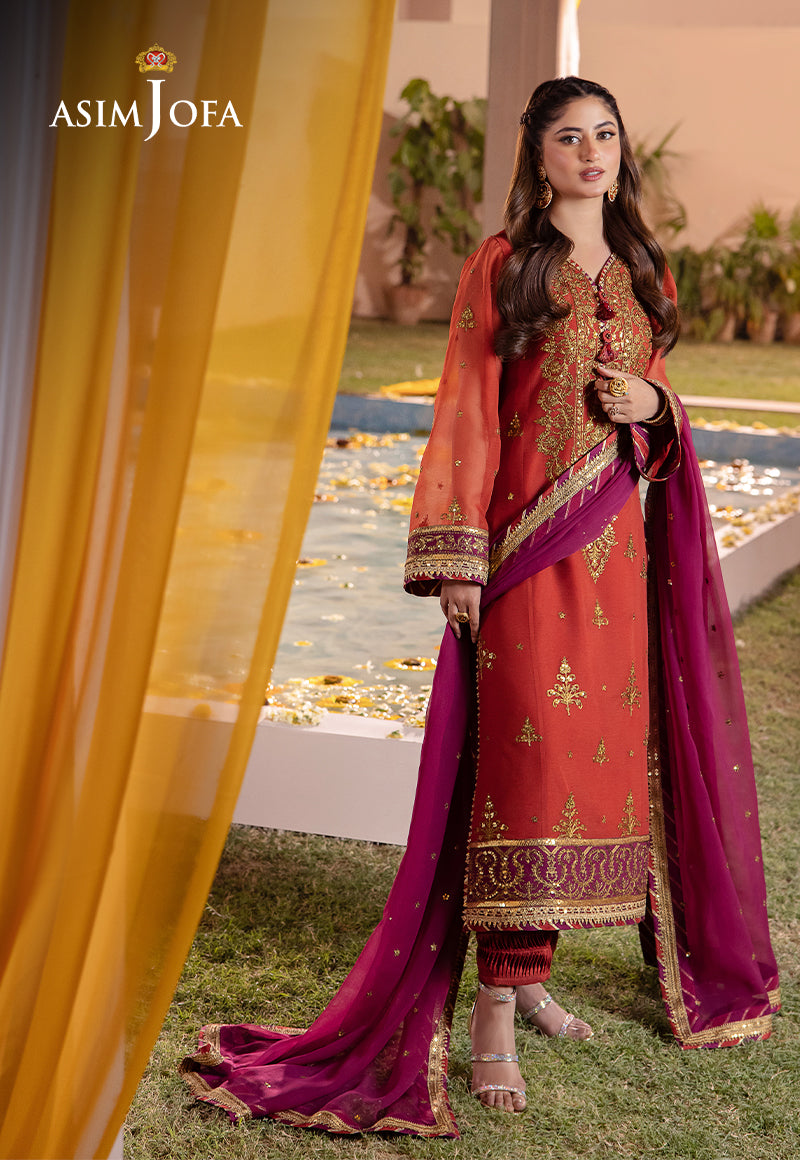 AJCF-24 EMBROIDERED CHIFFON 3 PCS | EMBROIDERED | Asim Jofa