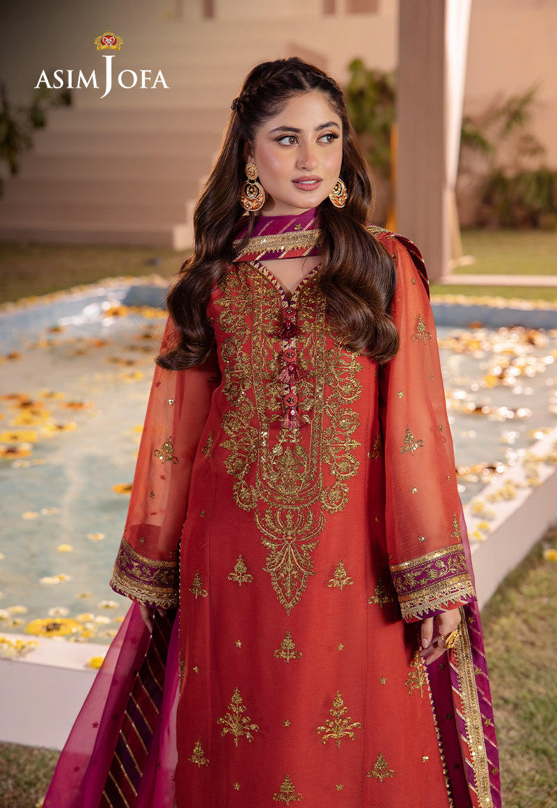 AJCF-24 EMBROIDERED CHIFFON 3 PCS | EMBROIDERED | Asim Jofa