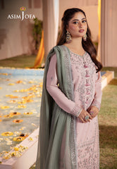 AJCF-14 EMBROIDERED BOSKI SILK 3 PCS | EMBROIDERED | Asim Jofa