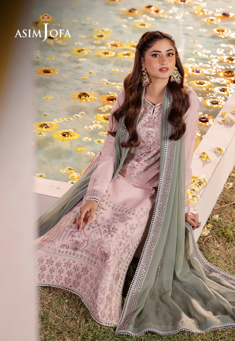 AJCF-14 EMBROIDERED BOSKI SILK 3 PCS | EMBROIDERED | Asim Jofa