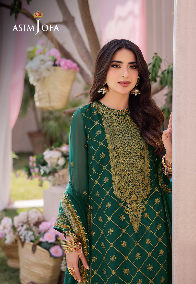 AJCF-03 EMBROIDERED CHIFFON 3 PCS | EMBROIDERED | Asim Jofa