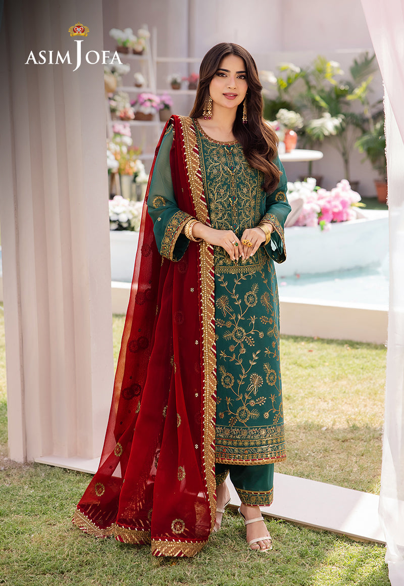 AJCF-11 EMBROIDERED CHIFFON  3 PCS | EMBROIDERED | Asim Jofa