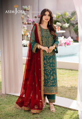 AJCF-11 EMBROIDERED CHIFFON  3 PCS | EMBROIDERED | Asim Jofa