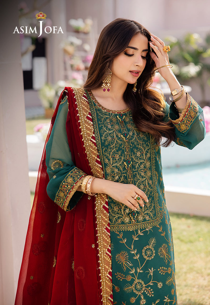 AJCF-11 EMBROIDERED CHIFFON  3 PCS | EMBROIDERED | Asim Jofa