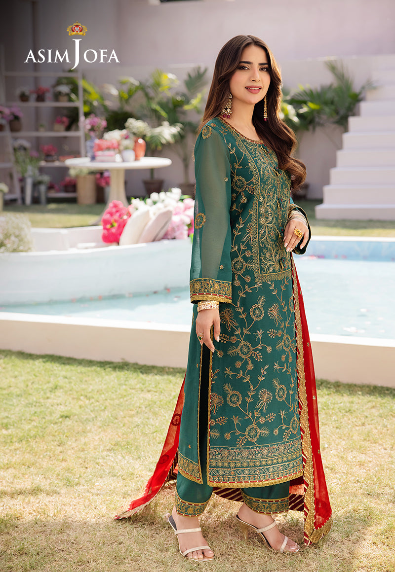 AJCF-11 EMBROIDERED CHIFFON  3 PCS | EMBROIDERED | Asim Jofa