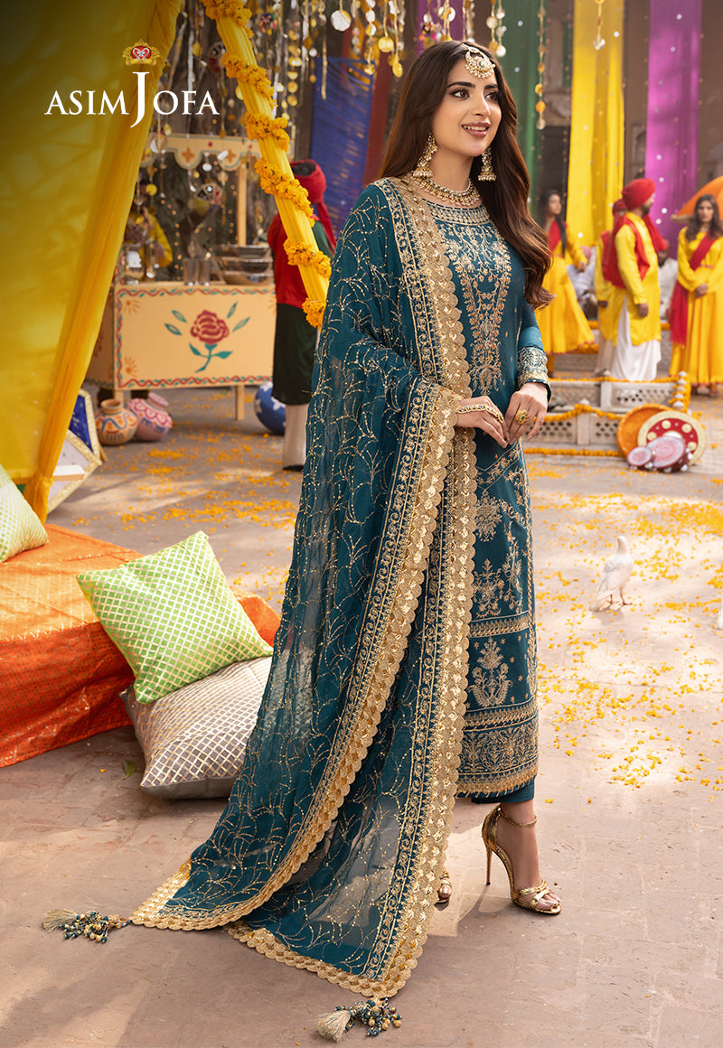 AJCD-07 EMBROIDERED TWISTED SILK 3 PCS | EMBROIDERED | Asim Jofa