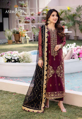 AJCF-18 EMBROIDERED CHIFFON 3 PCS | EMBROIDERED | Asim Jofa