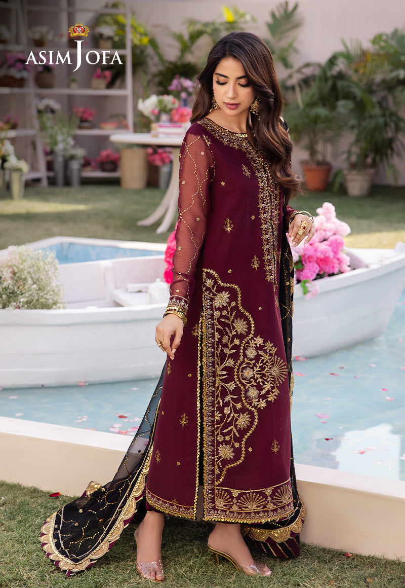 AJCF-18 EMBROIDERED CHIFFON 3 PCS | EMBROIDERED | Asim Jofa