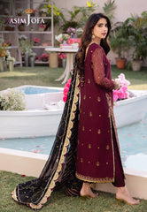 AJCF-18 EMBROIDERED CHIFFON 3 PCS | EMBROIDERED | Asim Jofa