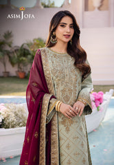 AJCF-06 EMBROIDERED JUMBO SILK 3 PCS | EMBROIDERED | Asim Jofa