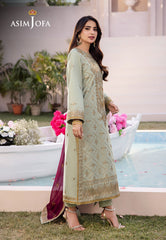 AJCF-06 EMBROIDERED JUMBO SILK 3 PCS | EMBROIDERED | Asim Jofa