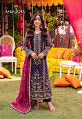 AJMJ-14 EMBROIDERED NET 3 PCS | EMBROIDERED | Asim Jofa