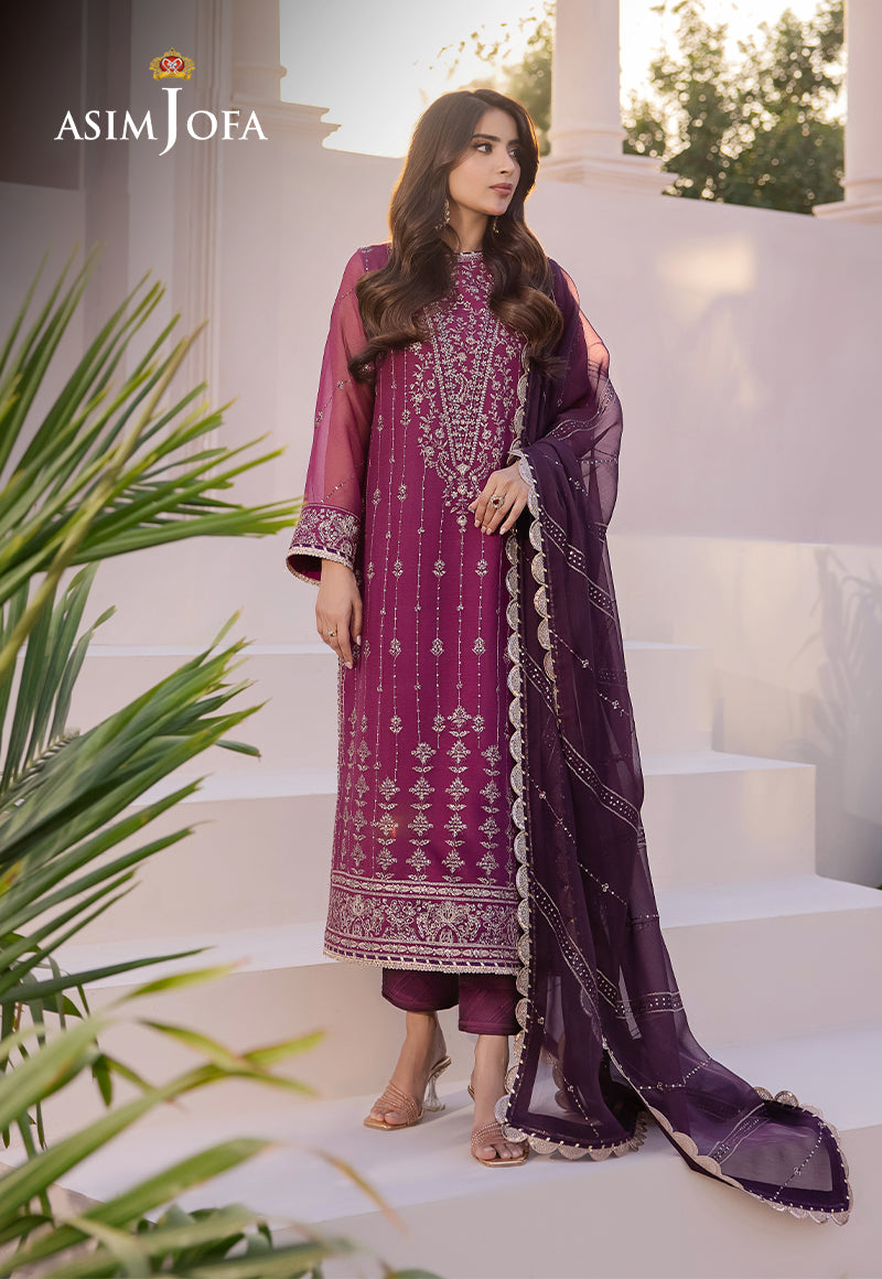 AJCF-19 EMBROIDERED CHIFFON 3 PCS | EMBROIDERED | Asim Jofa