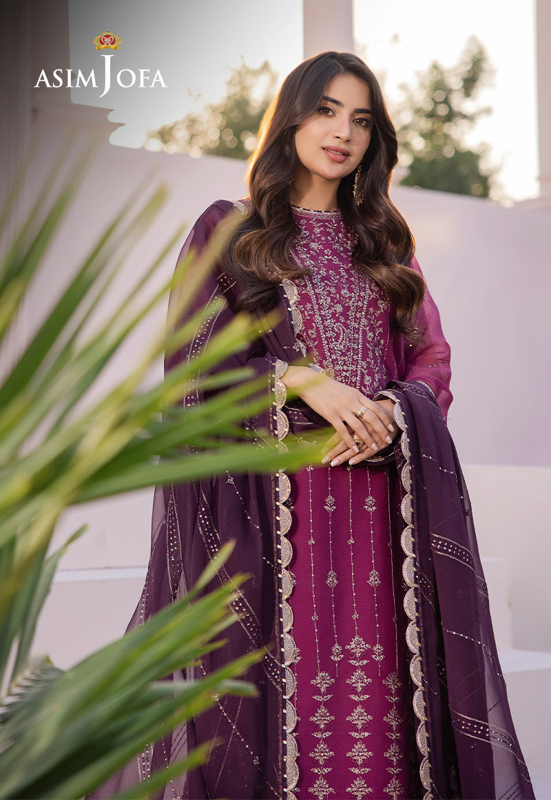 AJCF-19 EMBROIDERED CHIFFON 3 PCS | EMBROIDERED | Asim Jofa