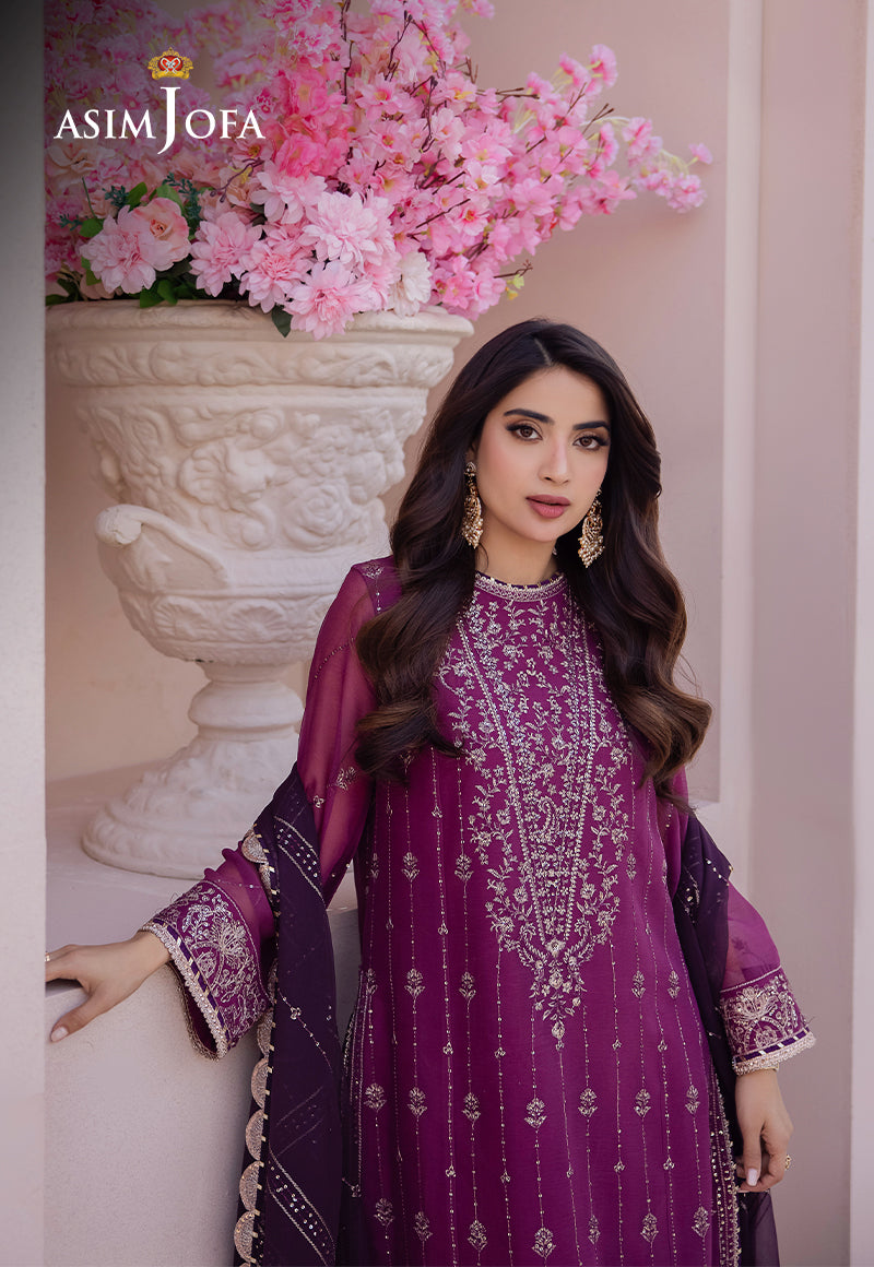 AJCF-19 EMBROIDERED CHIFFON 3 PCS | EMBROIDERED | Asim Jofa