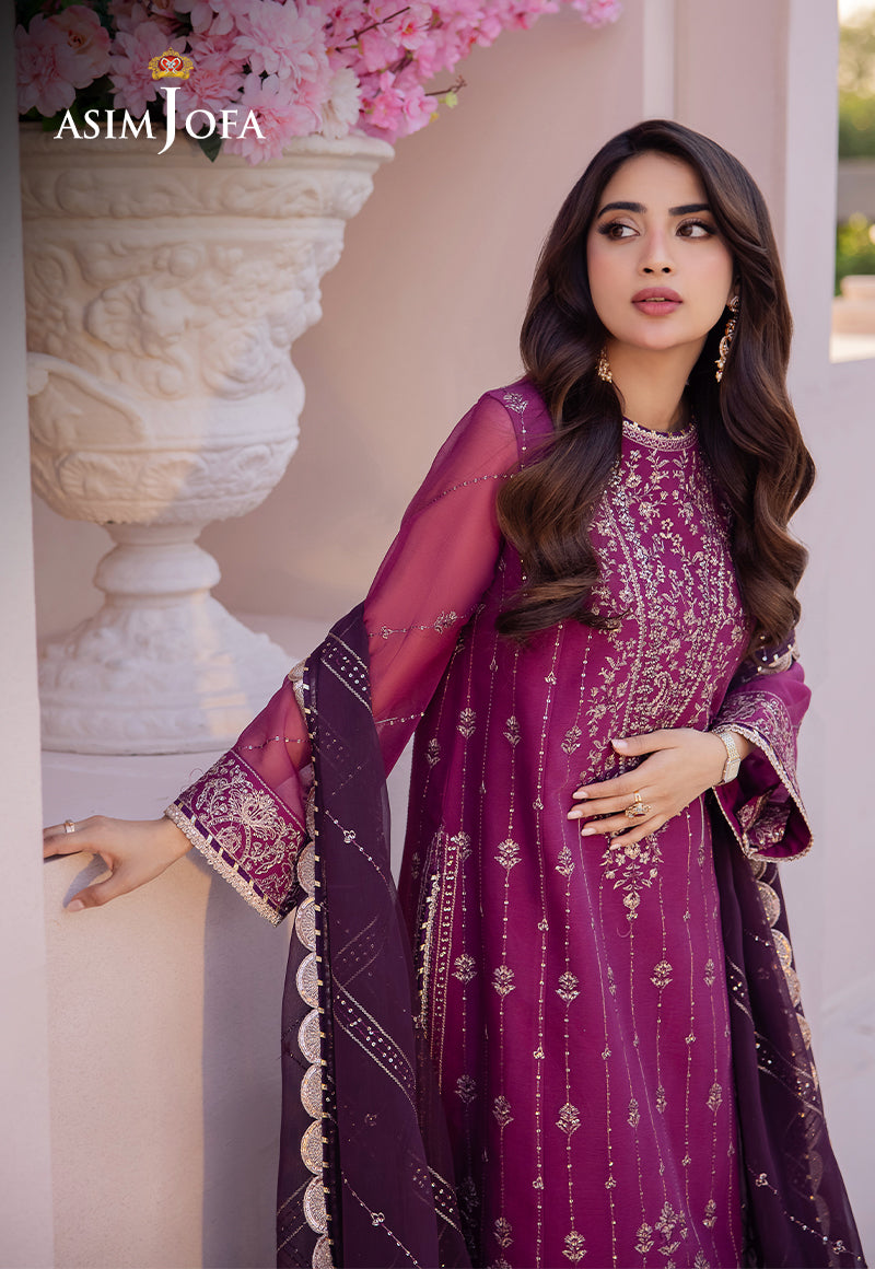 AJCF-19 EMBROIDERED CHIFFON 3 PCS | EMBROIDERED | Asim Jofa