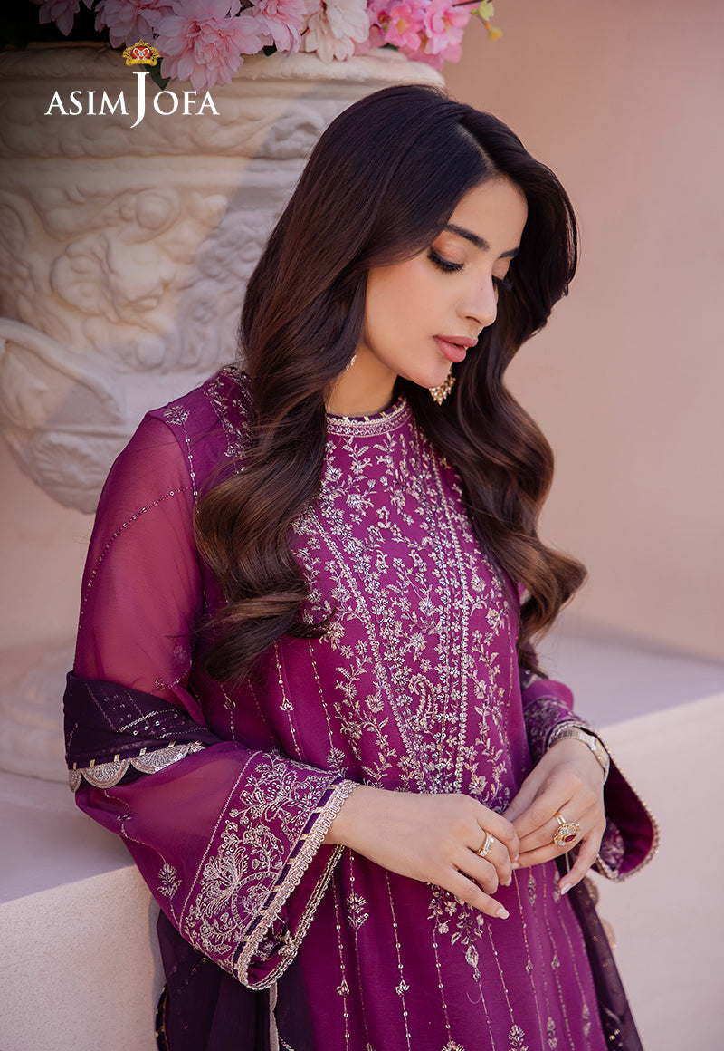 AJCF-19 EMBROIDERED CHIFFON 3 PCS | EMBROIDERED | Asim Jofa