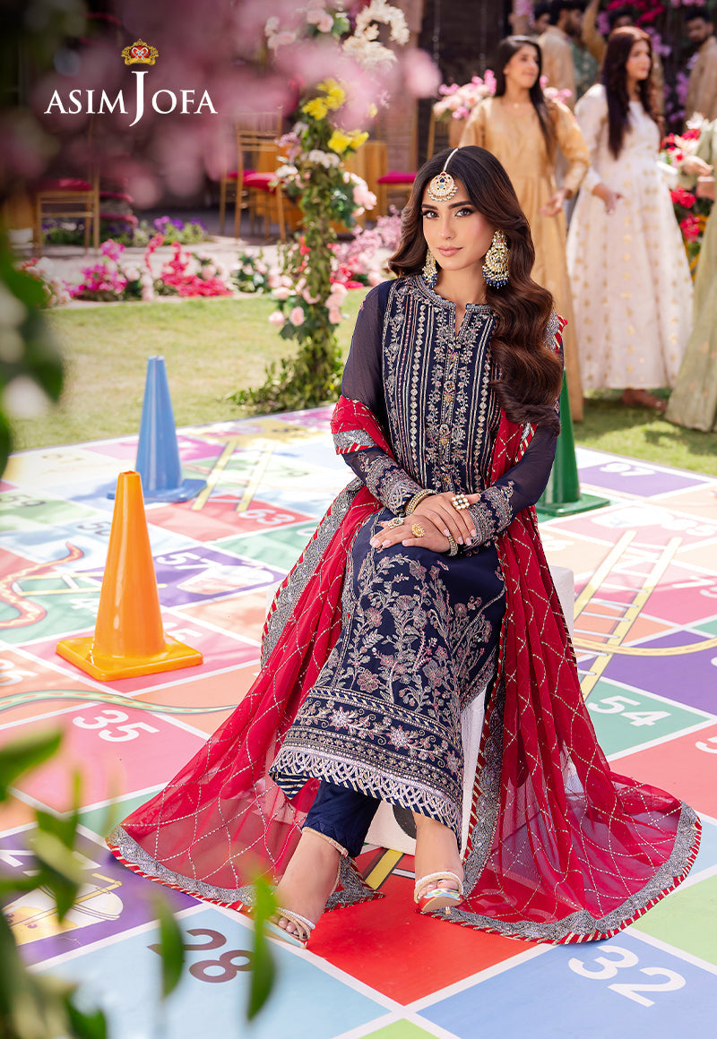 AJMJ-07 EMBROIDERED CHIFFON 3 PCS | EMBROIDERED | Asim Jofa | EMBROIDERED | Asim Jofa