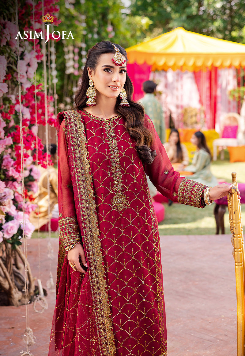 AJMJ-28 EMBROIDERED CHIFFON 3 PCS | EMBROIDERED | Asim Jofa