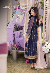 AJCF-09 EMBROIDERED CHIFFON  3 PCS | EMBROIDERED | Asim Jofa