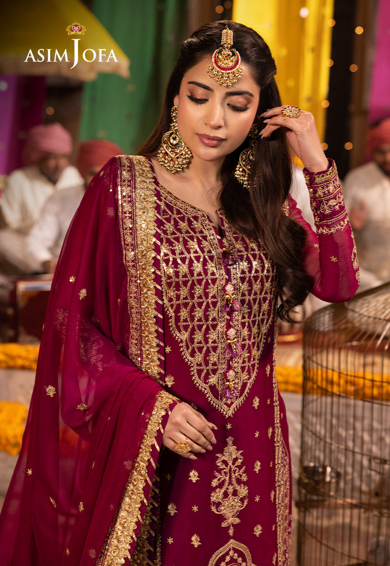 AJCD-12 EMBROIDERED CHIFFON 3 PCS | EMBROIDERED | Asim Jofa