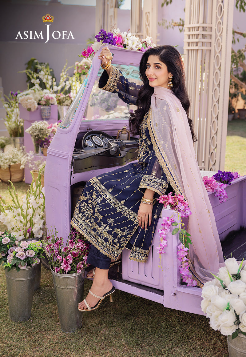 AJCF-09 EMBROIDERED CHIFFON  3 PCS | EMBROIDERED | Asim Jofa