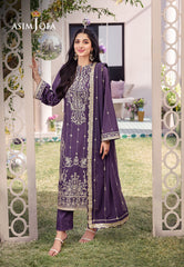 AJCF-29 EMBROIDERED JUMBO SILK 3 PCS | EMBROIDERED | Asim Jofa