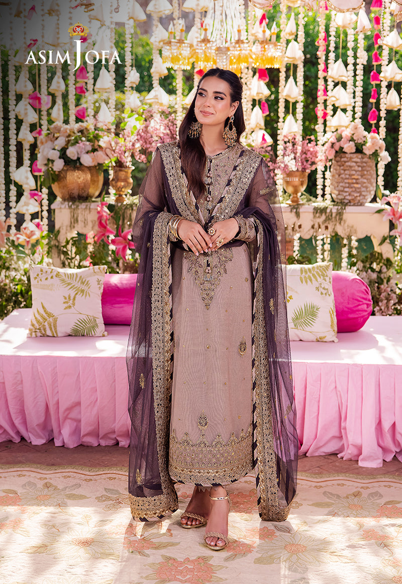 AJMJ-06 EMBROIDERED NET 3 PCS | EMBROIDERED | Asim Jofa