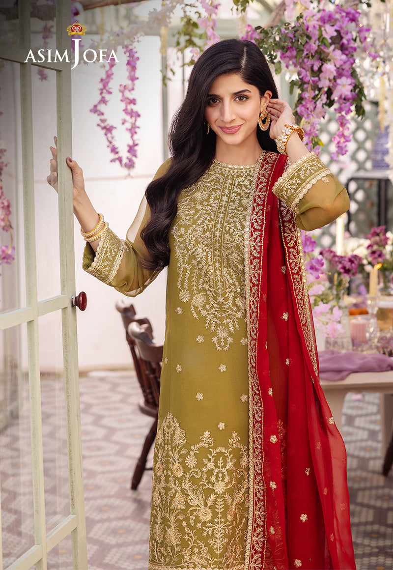 AJCF-26 EMBROIDERED CHIFFON 3 PCS | EMBROIDERED | Asim Jofa