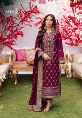 AJMJ-03 EMBROIDERED LAWN SILK  3 PCS | EMBROIDERED | Asim Jofa