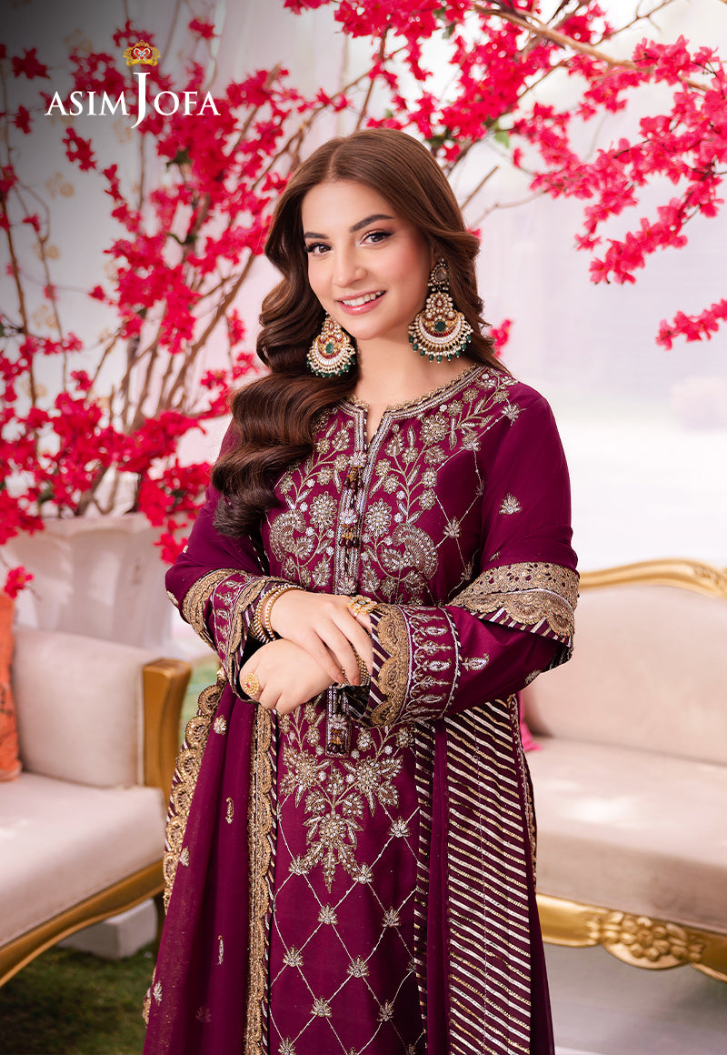 AJMJ-03 EMBROIDERED LAWN SILK  3 PCS | EMBROIDERED | Asim Jofa