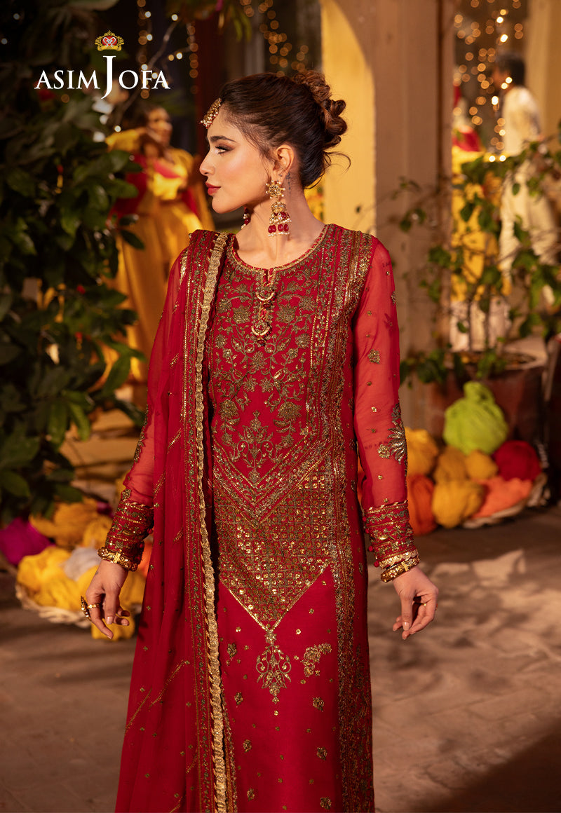 AJCD-13 EMBROIDERED CHIFFON 3 PCS | EMBROIDERED | Asim Jofa